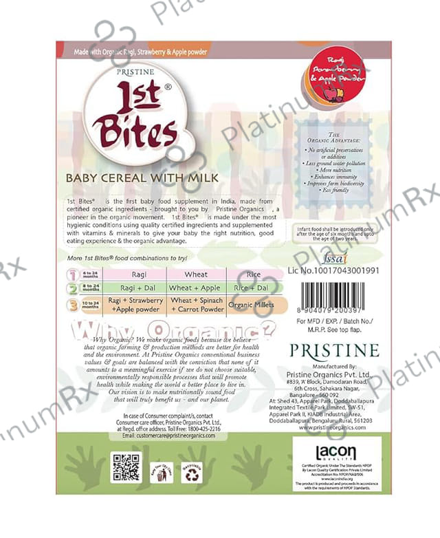1st Bites Stage 3 Ragi And Mixed Fruit Baby Cereal Powder 300gm