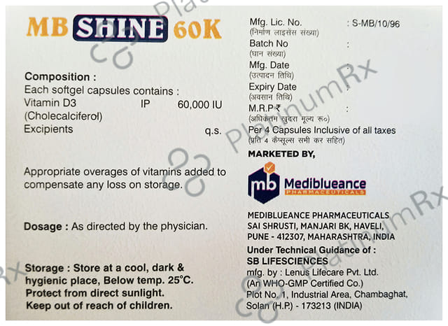 MB Shine 60K Soft Gelatin Capsule