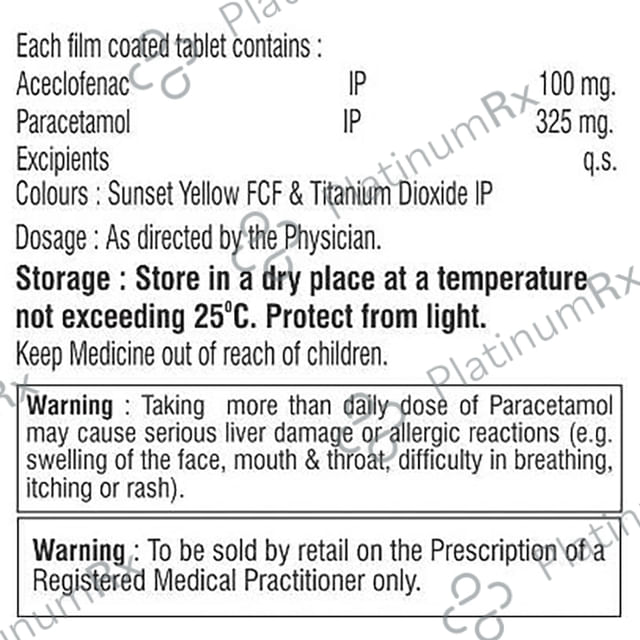 Raxee P 100/325mg Tablet 10s