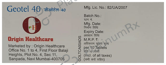Geotel 40mg Tablet