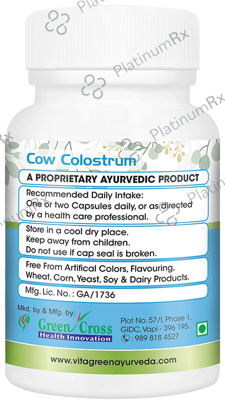 Vitagreen Cow Colostrum 500mg Capsule