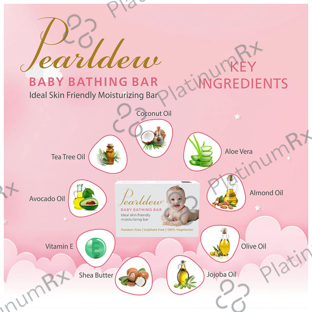 Pearldew pH 5.5 Baby Bathing Bar 75gm