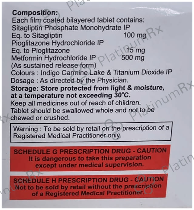 Sitahenz PM 500/15/100mg Tablet 10s