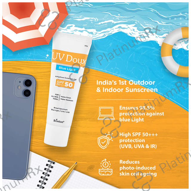 UV Doux Blue Light SPF 50 PA+++ Sunscreen Gel 50gm