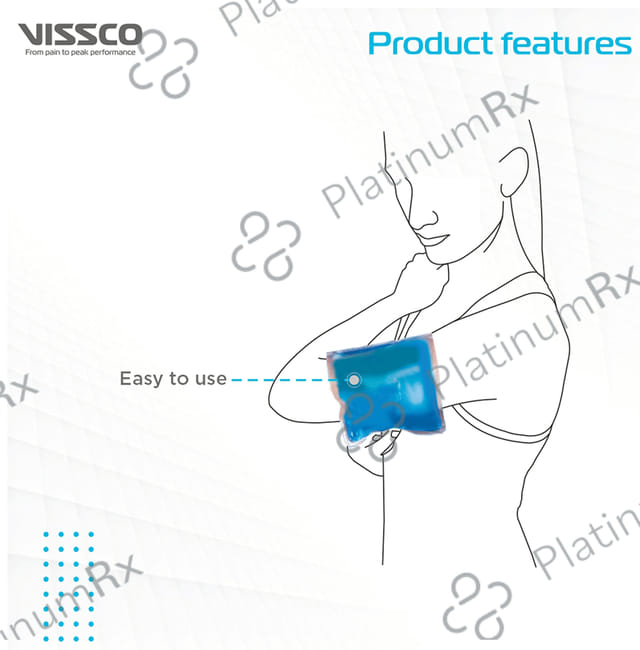 Vissco Icecool Gel Pack, Re-Freezable for Shoulder & Back Pain Relief Universal
