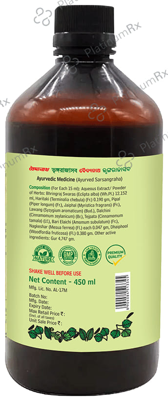 Baidyanath Bhringrajasava - Manages Hair Fall & Greying of Hair