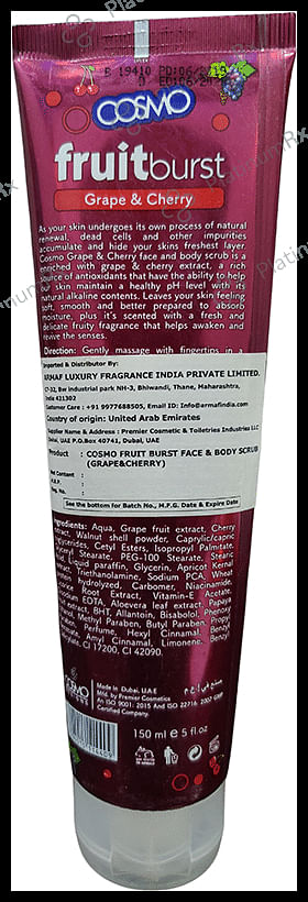 Cosmo Fruit Burst Smoothie Face & Body Scrub Grape & Cherry 150 ml