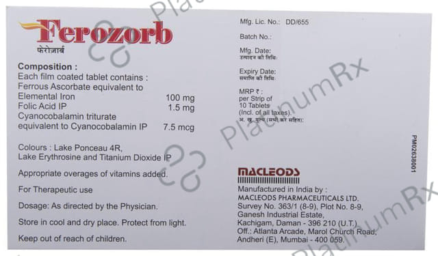 Ferozorb Tablet 10s