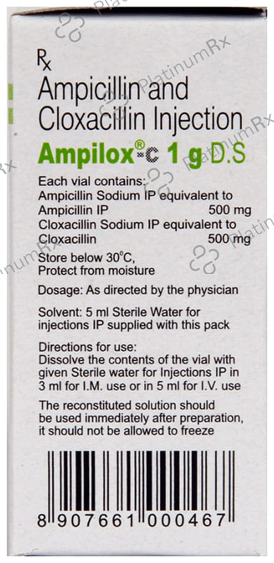 Ampilox C DS 500 mg/500 mg Injection