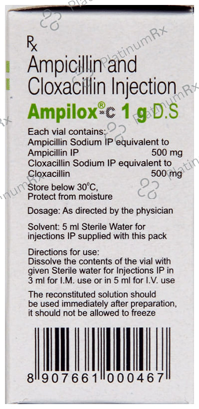 Ampilox C DS 500 mg/500 mg Injection