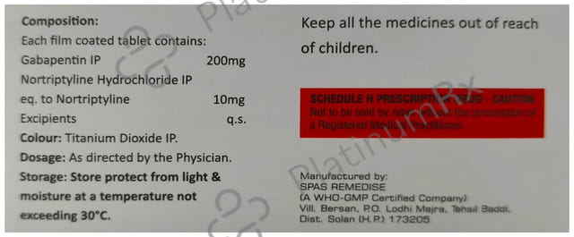 Gabayon NT 200/10mg Tablet 10s