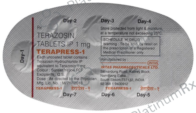 Terapress 1mg Tablet 7s