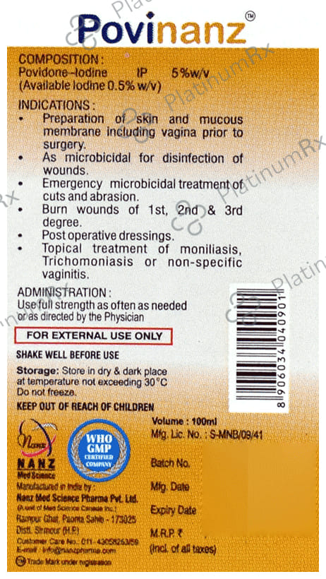 Povinanz 5% Solution 100ml