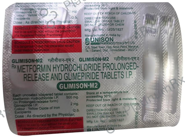 Glimison M 2/500mg Tablet PR 15s