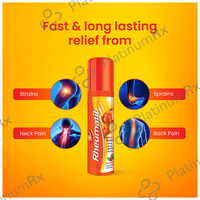 Dabur Rheumatil Spray - For Joint Pain Relief, Knee Pain, Back Pain, Muscle Pain - For Bone Care