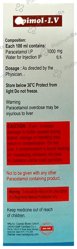Opimol I.V 1000mg Infusion 100ml