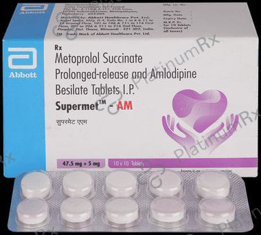 Supermet AM 50/5mg Tablet PR 10s