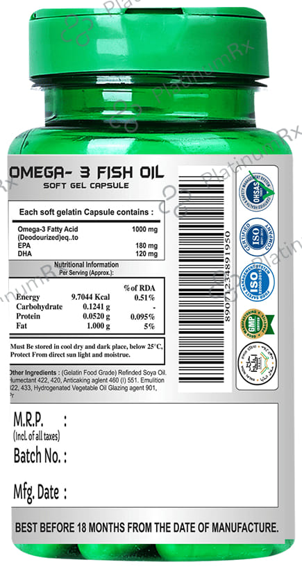 Cipzer Omega 3 Fish Oil Softgel Capsule 60s