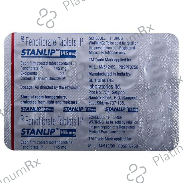 Stanlip 145mg Tablet 10s
