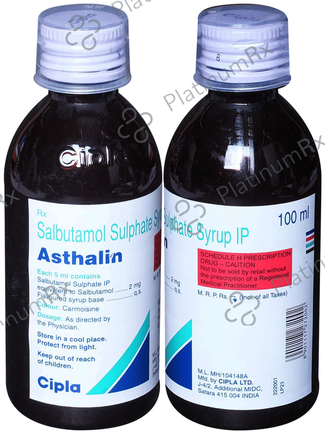Asthalin 2mg Syrup 100ml
