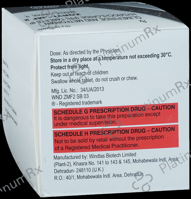 Zoryl MF 2/850mg Tablet PR 10s
