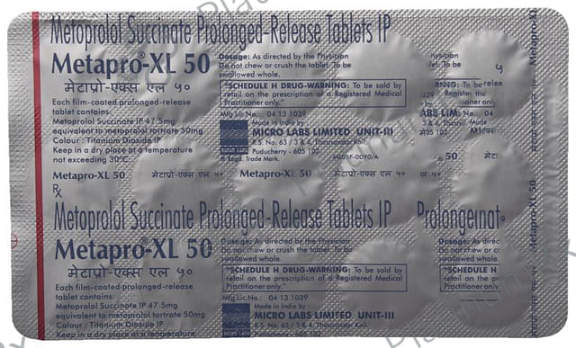 Metapro XL 50mg Tablet 15s