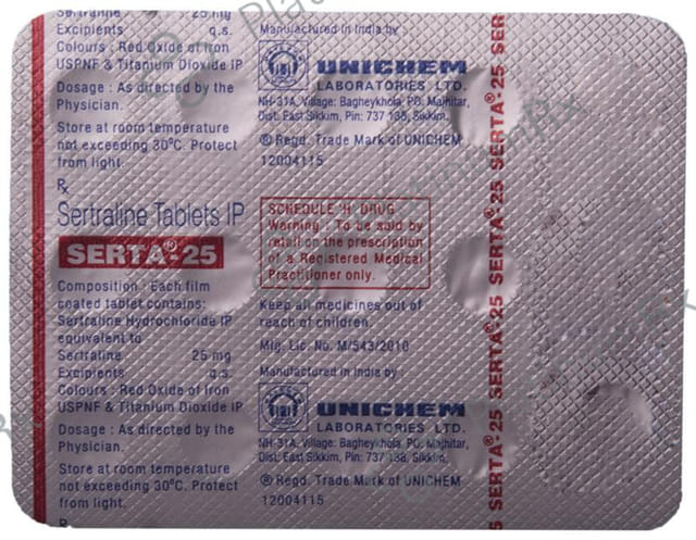 Serta 25mg Tablet 15s