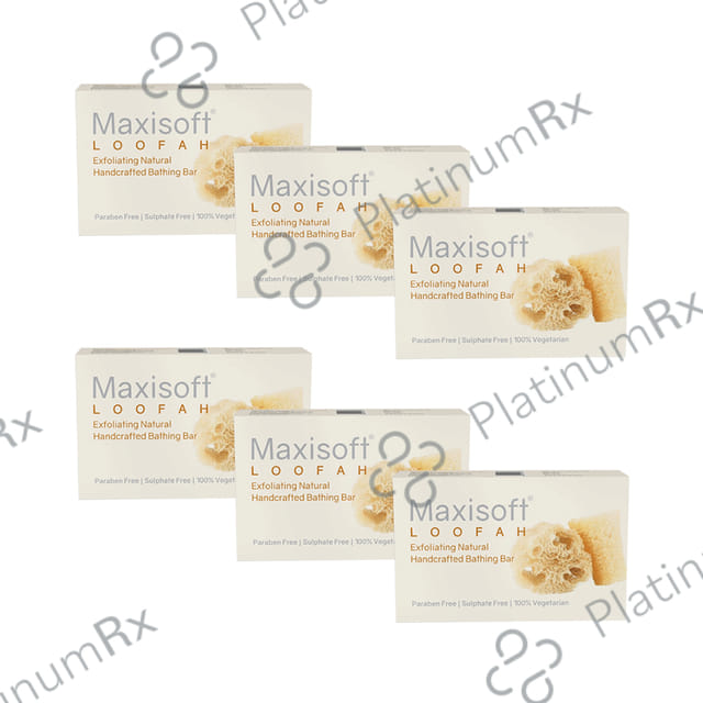 Maxisoft Loofah Exfoliating Bathing Bar (75gm Each) 6 units