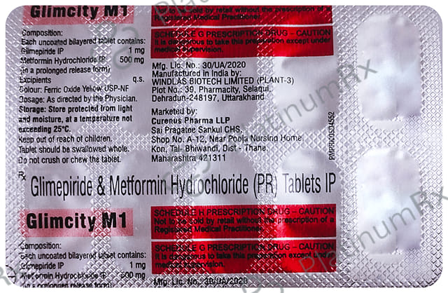 Glimcity M 1 Tablet PR 10s