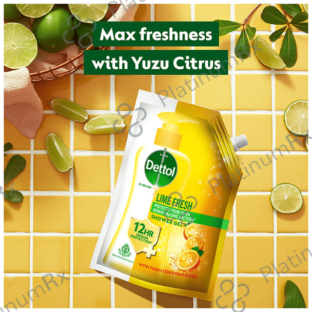 Dettol Bodywash & Shower Gel - pH Balanced & Soap Free Lime Fresh Refill Pack