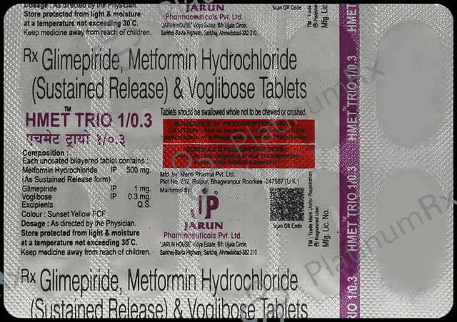Hmet Trio 1mg/500mg/0.3mg Tablet