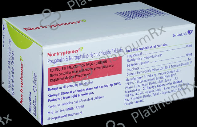 Nortryptomer-P 10mg/75mg Tablet