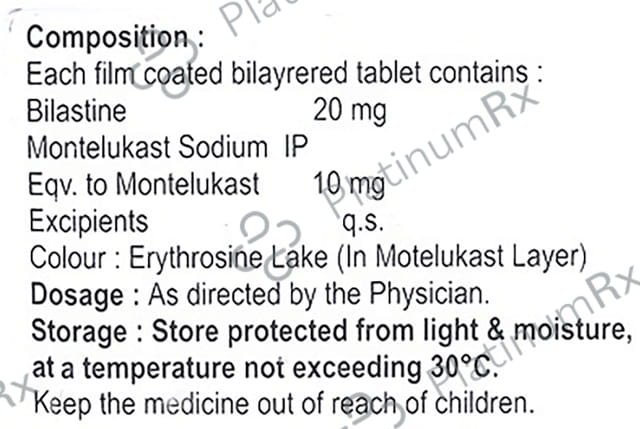 Billasi M 20/10mg Tablet 10s