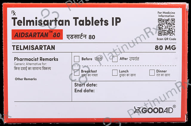 Aidsartan 80mg Tablet 10s