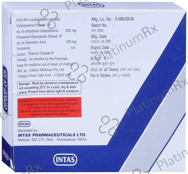 Cepocef CV 325mg Tablet 6s