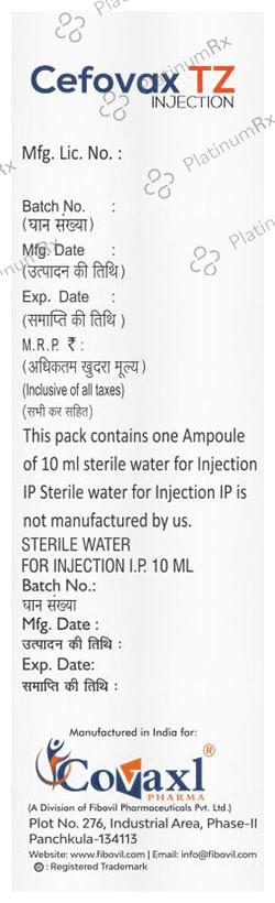 Cefovax TZ Injection