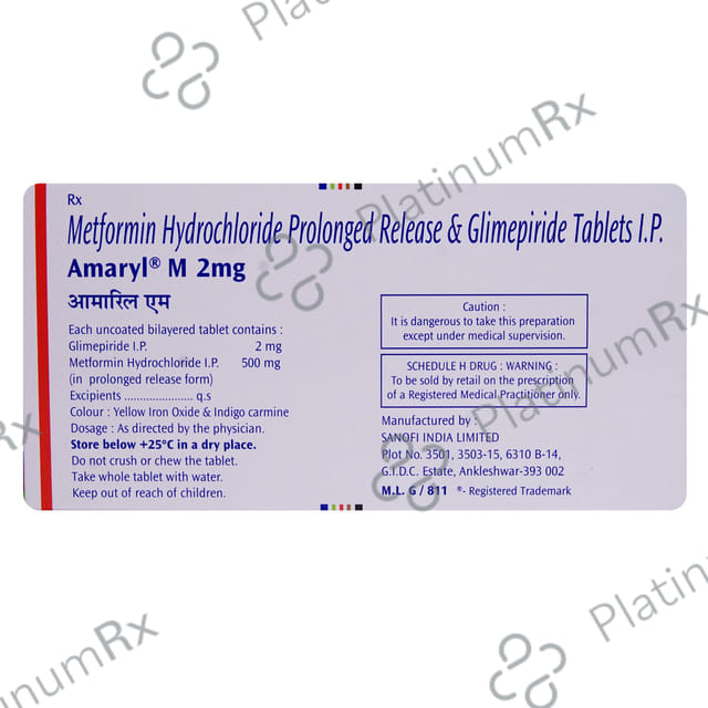 Amaryl M 2mg Tablet 15s