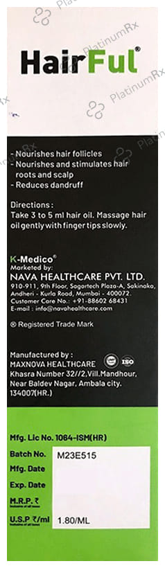 HairFul 10 IN 1 Hair Oil Enriched with Almond Oil & Argan Oil (200ml Each) 1 Bottle