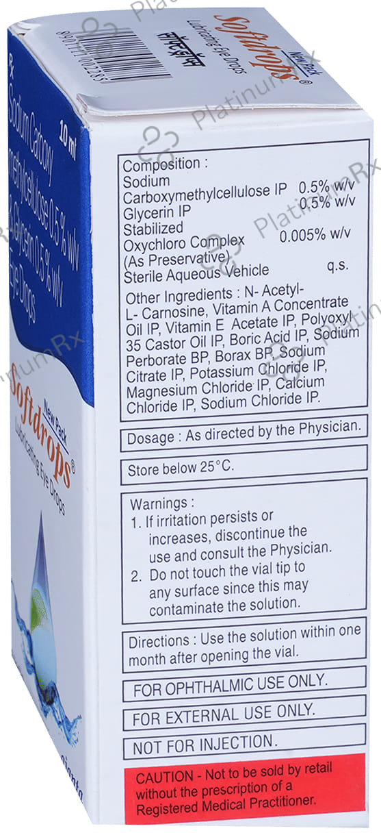 New Softdrops Lubricating Eye Drop 10ml