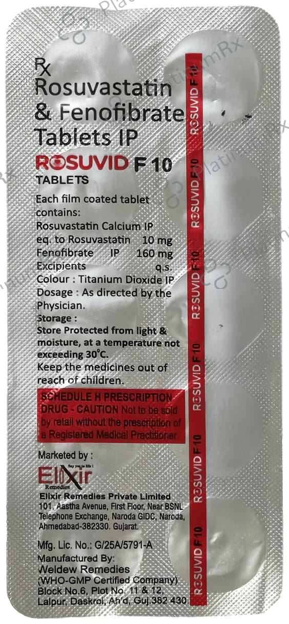 Rosuvid F 160mg/10mg Tablet