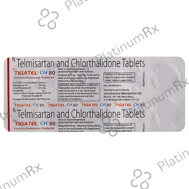 Tigatel CH 80mg/12.5mg Tablet