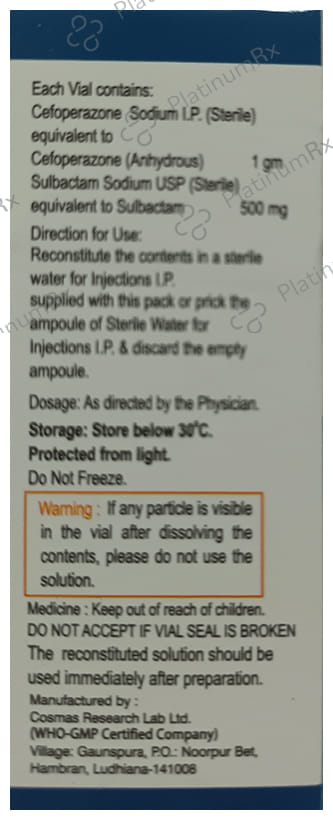 Aegitum CP 1000/500mg Injection 1s