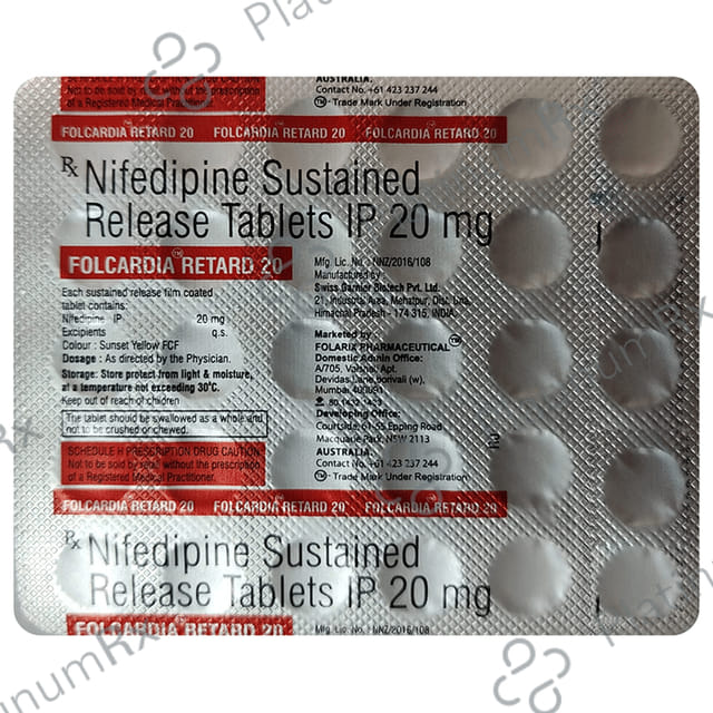 Folcardia Retard 20mg Tablet SR 30s