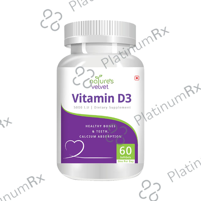Nature's Velvet Vitamin D3 5000IU Softgel