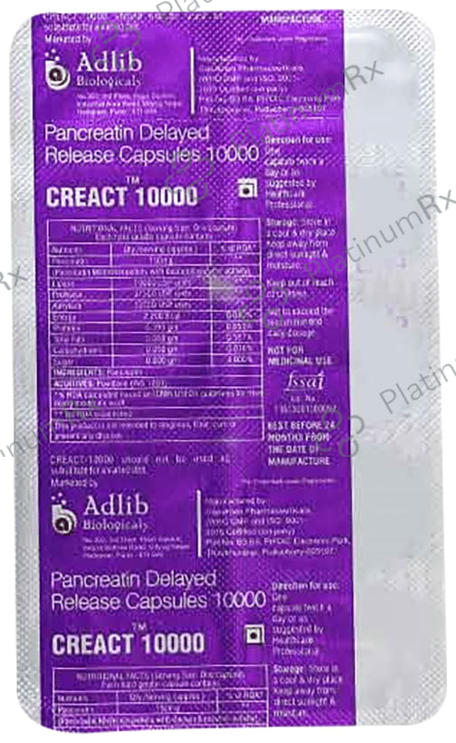 Creact 10000mg Capsule DR 10s