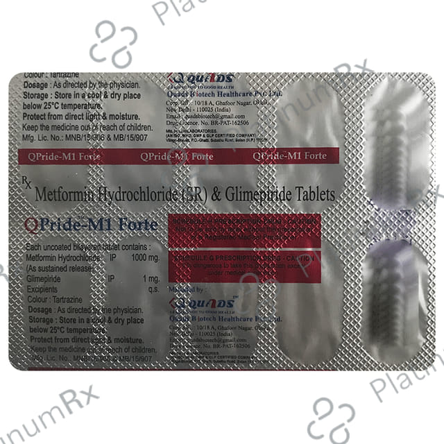 QPride M1/1000mg Forte Tablet SR 10s