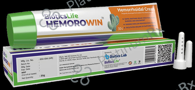 BioticsLife Hemorowin Cream for Piles & Fissure (30gm Each) 4 Tubes