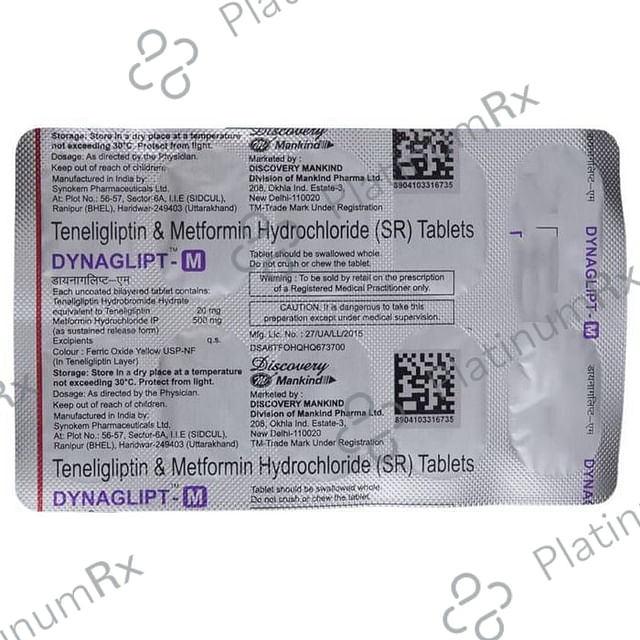 Dynaglipt M 500/20mg Tablet SR 10s
