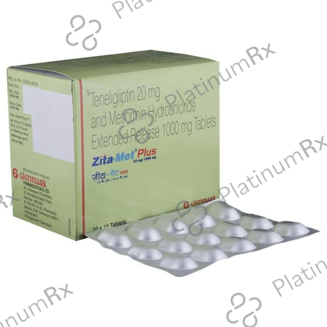 Zita Met 1000/20mg Tablet ER 15s