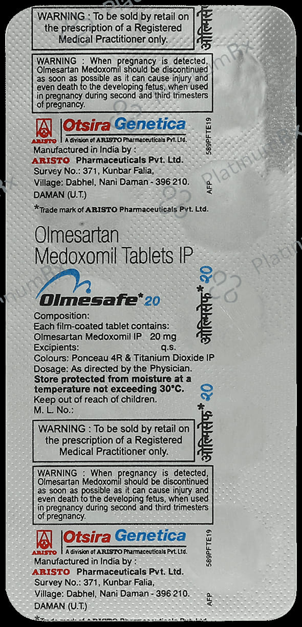 Olmesafe 20mg Tablet 10s